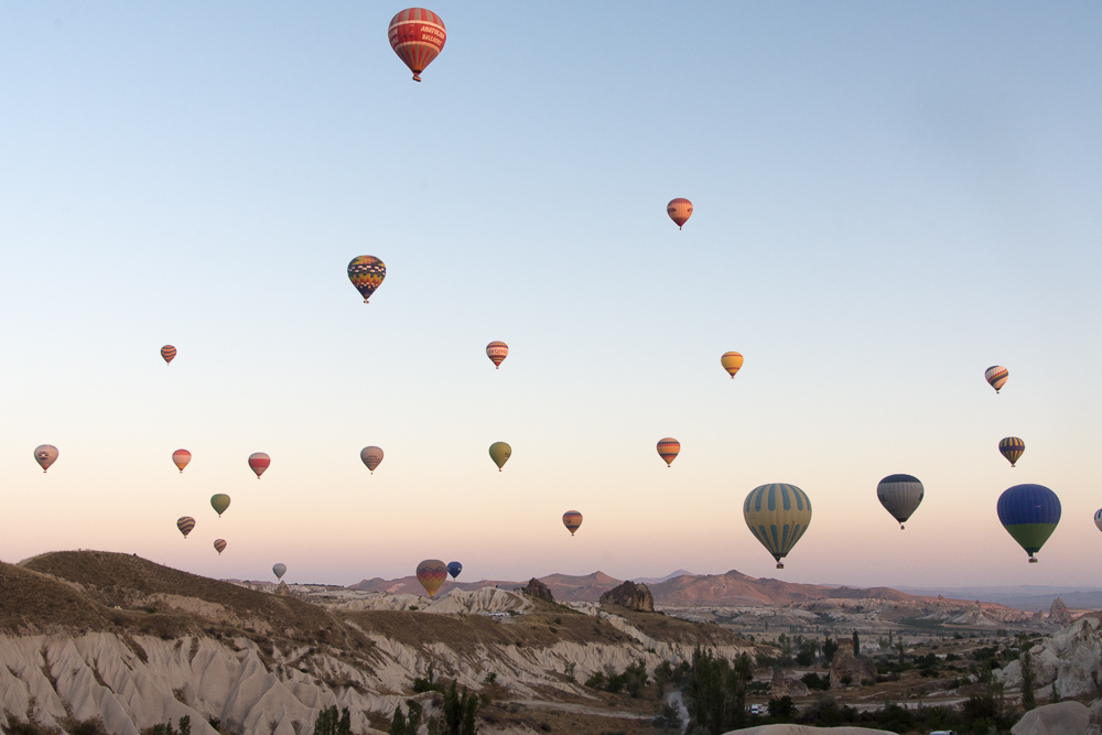 There were over 100 balloons in the sky!