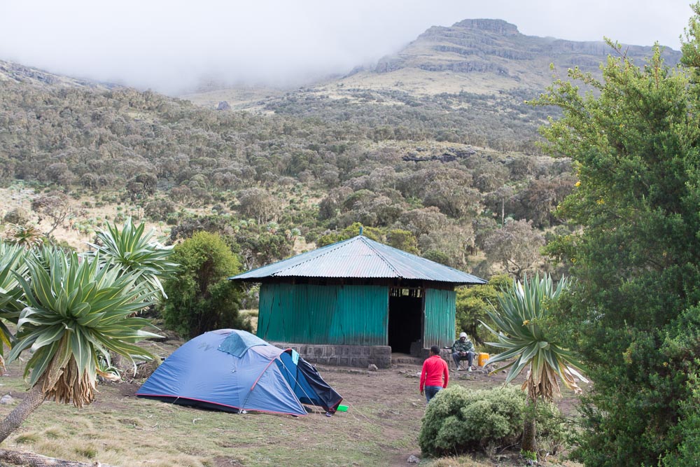 Although we missed the quality and spaciousness of our Vaude tent, we were happy to have a tent pitched for us each night